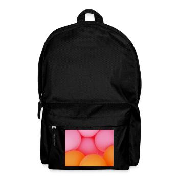 Brightly coloured balloons in orange pastel colours - Backpack - black - Front