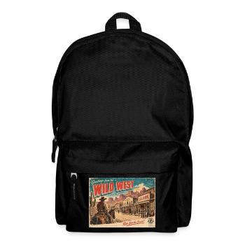 Grüße von der Wildwest-Retro-Postkarte - Rucksack - Schwarz - Vorne