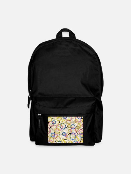 Verschlungener Farbkreis - Rucksack - Schwarz