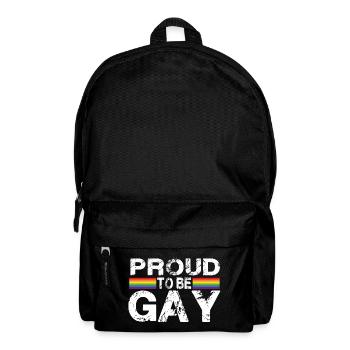 Fier d’être gay - Sac à dos - noir - Devant