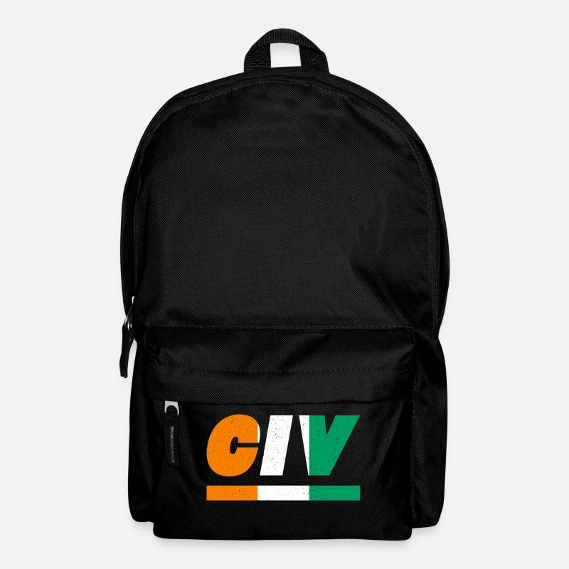 Côte d’Ivoire Drapeau drapeau CIV - Sac à dos - noir