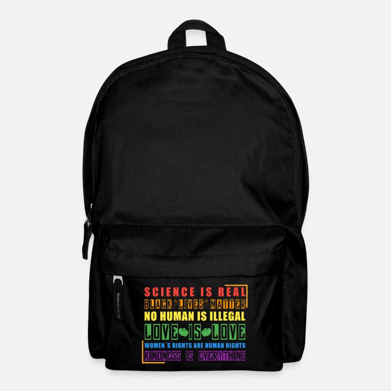 Science Is Real Black Lives Matter CSD Regenbogen - Rucksack - Schwarz
