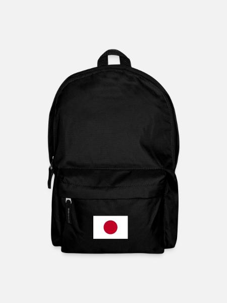 Minimalist Japan Flag Design - Backpack - black