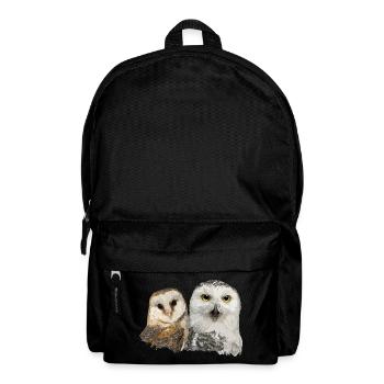 Snowy Owl and Barn Owl - Backpack - black - Front