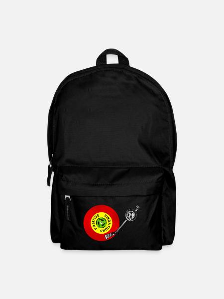 Positive Vibrations Rot Gold Grün Schallplatte - Rucksack - Schwarz