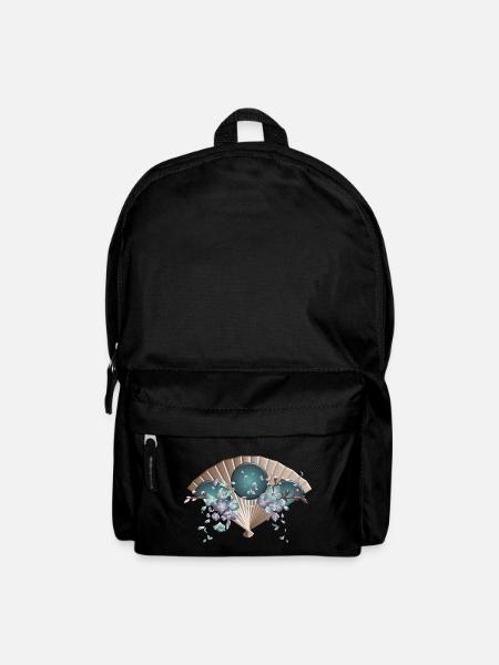 Japonais Mode Style Fleur de cerisier japonais - Sac à dos - noir
