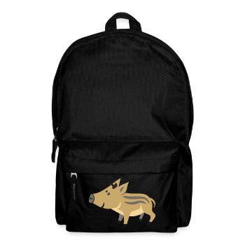 Cute wild boar baby – cute illustration - Backpack - black - Front