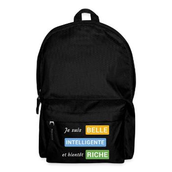 Je suis belle, intelligente et bientôt riche - Sac à dos - noir - Devant