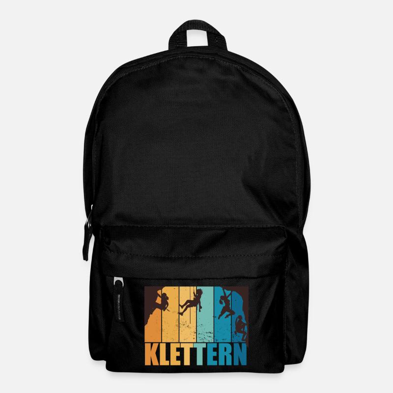 Klettern Bouldern Bergsteigen Berge Vintage - Rucksack - Schwarz
