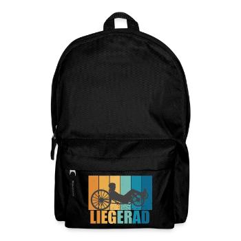 Liegerad Vintage Retro Radsport Bike Geschenk - Rucksack - Schwarz - Vorne