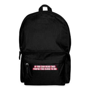 trop près de moi - Sac à dos - noir - Devant