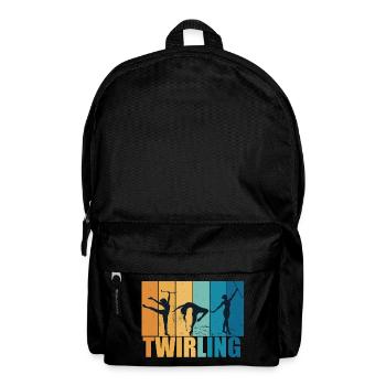 Baton Twirling Sport Vintage Gift - Backpack - black - Front