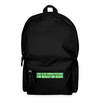 Citation extraterrestre de costume humain - Sac à dos - noir - Devant