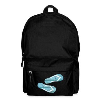 Slippers Flip Flops Holiday Wooden Boards cool - Backpack - black - Front