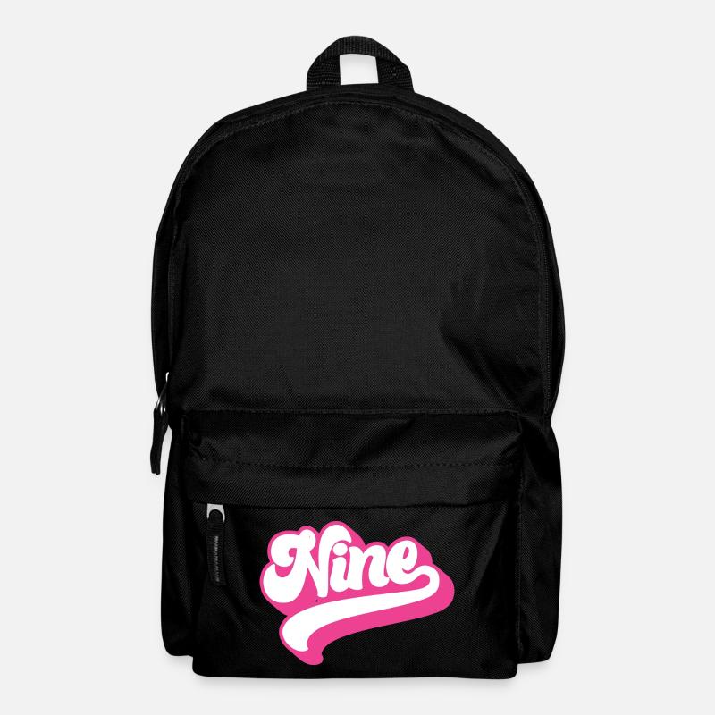 Neun 9. Geburtstag für Mädchen im Alter von 9 Jahren - Rucksack - Schwarz