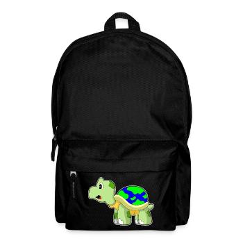 Schildkröte Erdkugel - Rucksack - Schwarz - Vorne