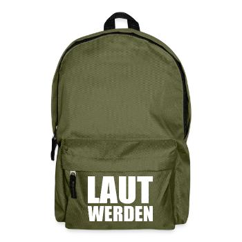 Laut werden - Rucksack - Olivgrün - Vorne