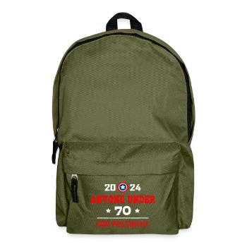 Jeder unter 70 für den Präsidenten 2024 - Rucksack - Olivgrün - Vorne