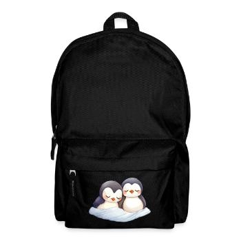 Penguins Sleeping Sleep Shirt Pajamas Cute Animal - Backpack - black - Front