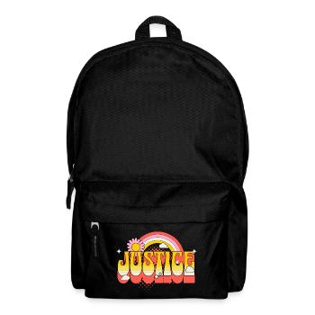 Gerechtigkeit Freiheit Frieden Toleranz Liebe - Rucksack - Schwarz - Vorne
