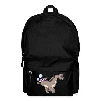 Seehund Taucher Schwimmbrille Tauchen - Rucksack - Schwarz - Vorne
