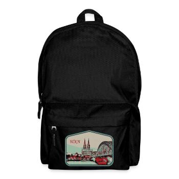 Panoramic view of Cologne illustration - Backpack - black - Front