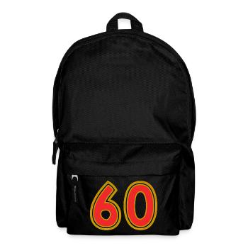 60. 60 YEARS. 60th ANNIVERSARY. 60TH BIRTHDAY. - Backpack - black - Front