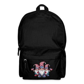 Gnomes patriotiques américains avec drapeau américain - Sac à dos - noir - Devant