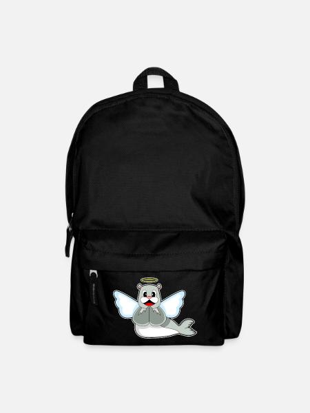 Seehund Engelsflügel - Rucksack - Schwarz