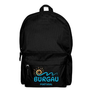Burgau Portugal - Lebendiges Küstenwellen-Design - Rucksack - Schwarz - Vorne