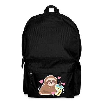 Faultier Boba Bubble Tea - Rucksack - Schwarz - Vorne