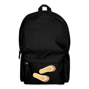 Slippers Flip Flops Gold Glamping Luxury Beach - Backpack - black - Front