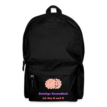 Mental health is the be-all and end-all - Backpack - black - Front