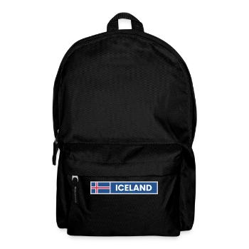 Iceland National Flag - Backpack - black - Front
