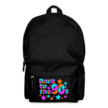 90s Party , Theme Party , 90s back to (25) - Backpack - black - Front