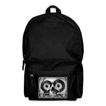 Cassette Skull - Soundtrack des Lebens - Rucksack - Schwarz - Vorne