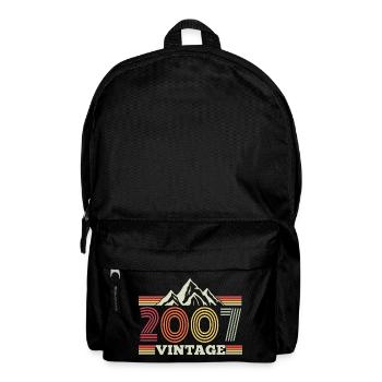 Geburtstag Jahrgang 2007 Retro Natur Berge - Rucksack - Schwarz - Vorne