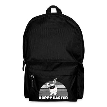 Rétro houblonné Pâques Cool lapin de Pâques Dicton de Pâques - Sac à dos - noir - Devant