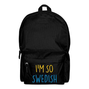 I'M SO SWEDISH Sweden Schweden - Backpack - black - Front