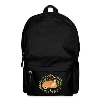 Schlafendes Rehkitz - Rucksack - Schwarz - Vorne