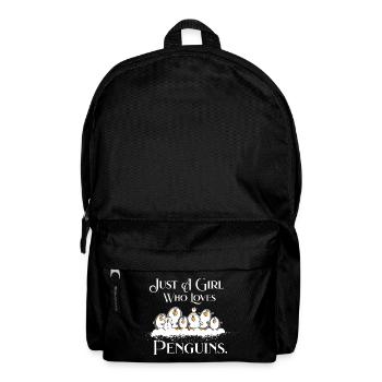 Just A Girl Who Loves Penguins Penguin Saying - Backpack - black - Front
