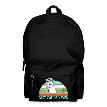 Meilleur chat papa chats papa papa vintage amoureux des chats - Sac à dos - noir - Devant