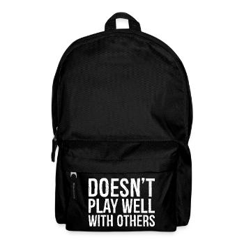 doesn't play well with others - Backpack - black - Front