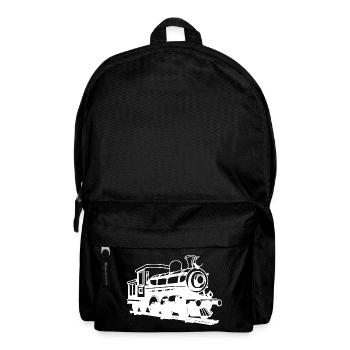 Dessin de locomotive - Sac à dos - noir - Devant