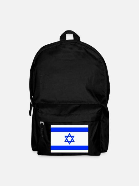 Israel Flag Fahne Wappen Davidstern Jerusalen - Rucksack - Schwarz