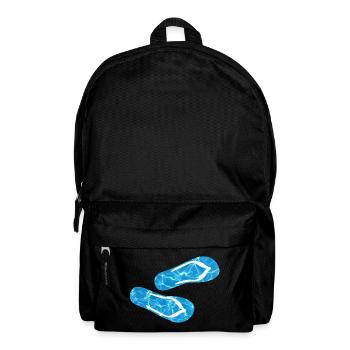 Slippers Pool Flip Flops Camping Water Holidays Fun - Backpack - black - Front