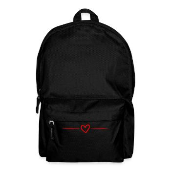 Icône de ligne de cœur - Sac à dos - noir - Devant