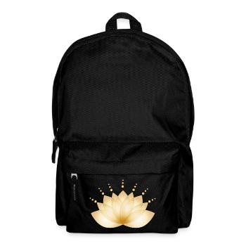 Goldene Blüte transparent stilisiert - Rucksack - Schwarz - Vorne