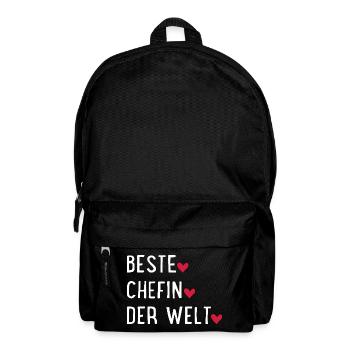 Beste Chefin der Welt - Rucksack - Schwarz - Vorne
