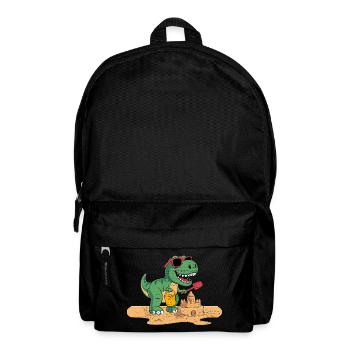 Playful Dinosaur Sandcastle Design - Backpack - black - Front